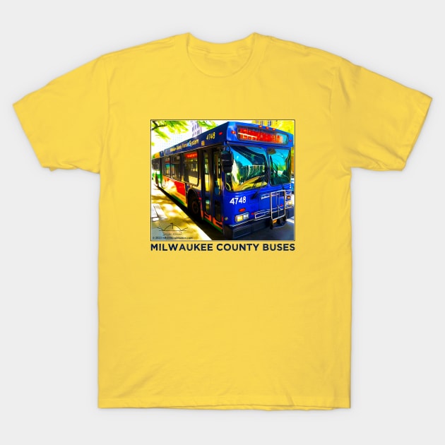 MCTS • Milwaukee buses • MKE WI T-Shirt by The MKE Rhine Maiden